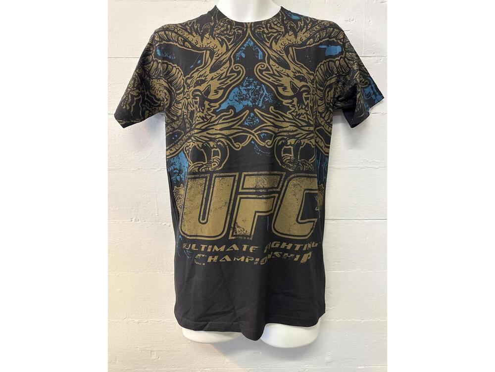 Y2K UFC Dragon tribal t-shirt NWT all over print S